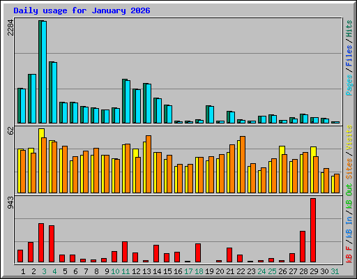 Daily usage for January 2026