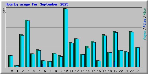 Hourly usage for September 2025