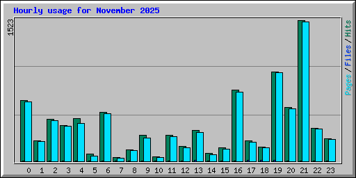 Hourly usage for November 2025