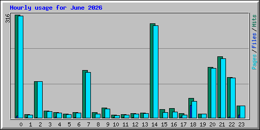 Hourly usage for June 2026